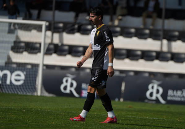 Liga Portugal 2 Meu Super Round 24 football match between SC Farense and Lusitania Lourosa FC, Faro, Portugal Faro, Portugal. 1 st Mar, 2026. Andre Candeias, SC Farense player that scored the winning goal,during the SC Farense 2 - 1 Lusitano Lourosa FC Round 24 match for the football Liga Portugal 2 Meu Super. Nuno Pires Veloso Alamy Live News Copyright: xNunoxPiresxVelosox