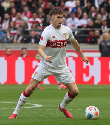 Stuttgart, Fußball Bundesliga, 20. Spieltag, VfB Stuttgart vs. VfL Wolfsburg, Ramon Hendriks ) VfB )