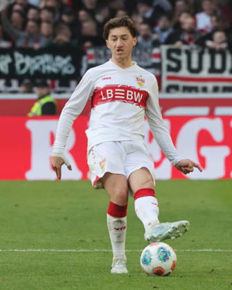 Stuttgart, Fußball Bundesliga, 20. Spieltag, VfB Stuttgart vs. VfL Wolfsburg, Angelo Stiller ( VfB )