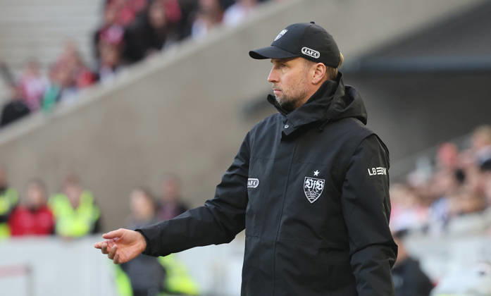 Stuttgart, Fußball Bundesliga, 20. Spieltag, VfB Stuttgart vs. VfL Wolfsburg, Trainer Sebastian Hoeneß ( VfB )