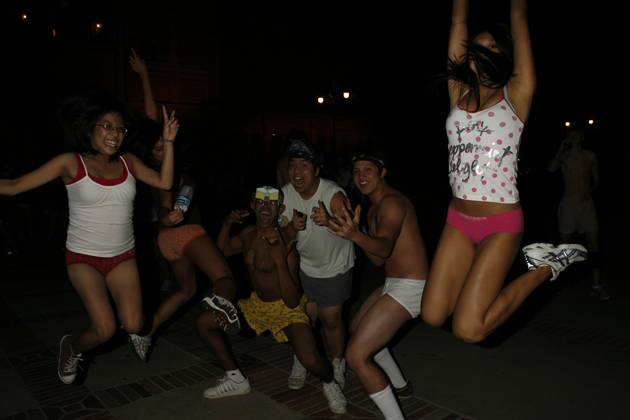 December 14, 2006 - Westwood, CA, U.S. - 13 December 2006 - Westwood, California - UCLA students participate in the Undie Run . Over five thousand University of California - Los Angeles students run through the streets in their underwear to ensure good grades on their final exams. Photo Credit: Russ Elliot AdMedia Copyright: xRussxElliotAdmediax