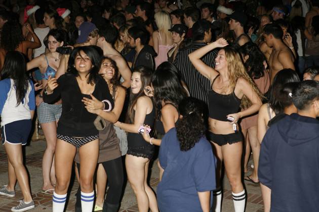 December 14, 2006 - Westwood, CA, U.S. - 13 December 2006 - Westwood, California - UCLA students participate in the Undie Run . Over five thousand University of California - Los Angeles students run through the streets in their underwear to ensure good grades on their final exams. Photo Credit: Russ Elliot AdMedia Copyright: xRussxElliotAdmediax