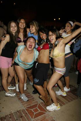 December 14, 2006 - Westwood, CA, U.S. - 13 December 2006 - Westwood, California - UCLA students participate in the Undie Run . Over five thousand University of California - Los Angeles students run through the streets in their underwear to ensure good grades on their final exams. Photo Credit: Russ Elliot AdMedia Copyright: xRussxElliotAdmediax