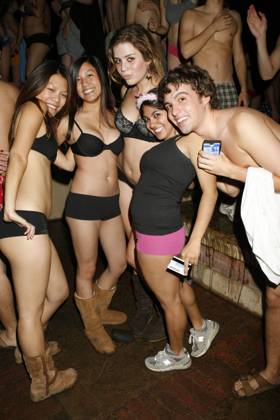 December 14, 2006 - Westwood, CA, U.S. - 13 December 2006 - Westwood, California - UCLA students participate in the Undie Run . Over five thousand University of California - Los Angeles students run through the streets in their underwear to ensure good grades on their final exams. Photo Credit: Russ Elliot AdMedia Copyright: xRussxElliotAdmediax