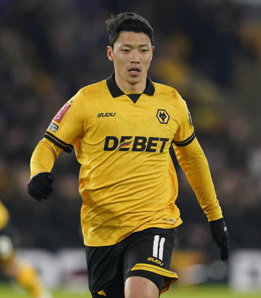 Wolverhampton, England, 6th March 2026. Hwang Hee-Chan of Wolverhampton Wanderers during the Wolverhampton Wanderers vs Liverpool FA Cup match at Molineux, Wolverhampton. Picture credit should read: Andrew Yates Sportimage EDITORIAL USE ONLY. No use with unauthorised audio, video, data, fixture lists, club league logos or live services. Online in-match use limited to 120 images, no video emulation. No use in betting, games or single club league player publications. SPI_067_AY_Wolves_Liverpool SPI-4588-0068