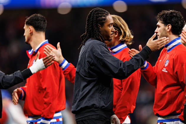 Djed Spence seen during UEFA Champions League round of 16 game between teams of Atletico de Madrid and Tottenham Hotspur Football Club (Joao Gregorio Ball Raw Images) Madrid Riyadh Air Metropolitano Spain Copyright: xJoaoxGregoriox joaogregorio_atletico_tottenham_2526joaogregorio_atletico_tottenham0017