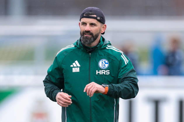11.03.2026; Fussball; Training des FC Schalke 04. Trainer Miron Muslic (FC Schalke 04). Gelsenkirchen Trainingsgelände FC Schalke 04 NRW Deutschland xRHR-FOTO YYx Copyright: RHR-FOTOx RHR-FOTO YY