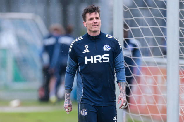 11.03.2026; Fussball; Training des FC Schalke 04. Torwart Kevin Müller (FC Schalke 04). Gelsenkirchen Trainingsgelände FC Schalke 04 NRW Deutschland xRHR-FOTO YYx Copyright: RHR-FOTOx RHR-FOTO YY
