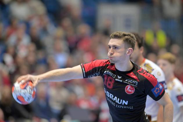 Florian Drosten (MT Melsungen 18) beim Wurf; , GER, MT Melsungen - HC Vardar 1961 PRO Skopje (MKD), Handball, EHF European League Maenner, Main Round, Saison 2025 2026, 10.03.2026, GER, MT Melsungen - HC Vardar Skopje, Handball, EHF Maenner, Main Round, Saison 2025 2026, 10.03.2026 Kassel Copyright: xEibner-Pressefotox xRolandxSippelx EP_RSL