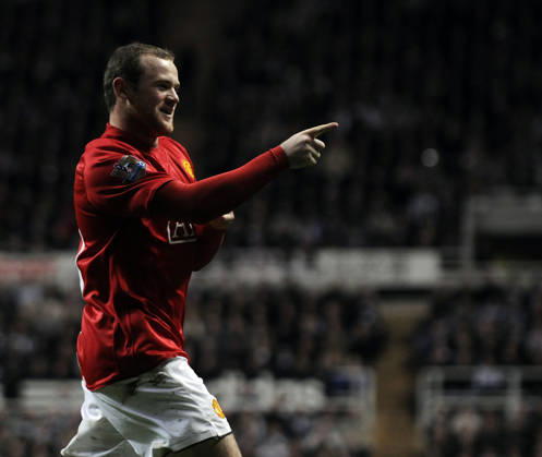 Manchester United, ManU s Wayne Rooney celebrates after opening the scoring. Copyright: x-x