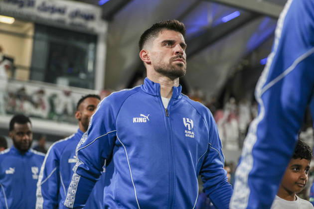 Saudi-Arabien: Fussball Saudi Pro League 2025 2026, 26. Spieltag - Al Fateh FC vs 1Al Hilal - Maydan Tamweel Aloula (Saudi Arabien): Ruben Neves Ruben Neves (Al Hilal, 8) Copyright: xOumaimaxSouaidix