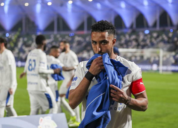 Saudi-Arabien: Fussball Saudi Pro League 2025 2026, 26. Spieltag - Al Fateh FC vs 1Al Hilal - Maydan Tamweel Aloula (Saudi Arabien): Salem Al-Dawsari (Al Hilal, 29) Copyright: xOumaimaxSouaidix
