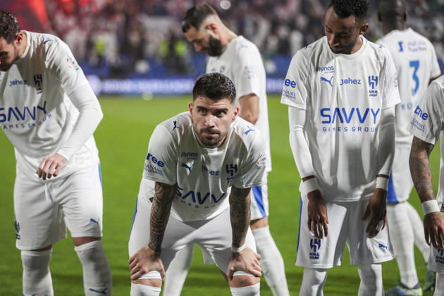 Saudi-Arabien: Fussball Saudi Pro League 2025 2026, 26. Spieltag - Al Fateh FC vs 1Al Hilal - Maydan Tamweel Aloula (Saudi Arabien): Ruben Neves Ruben Neves (Al Hilal, 8) Copyright: xOumaimaxSouaidix