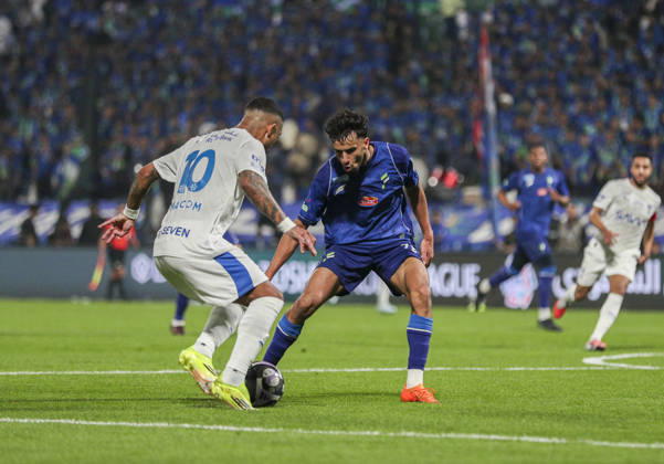 Saudi-Arabien: Fussball Saudi Pro League 2025 2026, 26. Spieltag - Al Fateh FC vs 1Al Hilal - Maydan Tamweel Aloula (Saudi Arabien): Malcom (Al Hilal, 10) Copyright: xOumaimaxSouaidix
