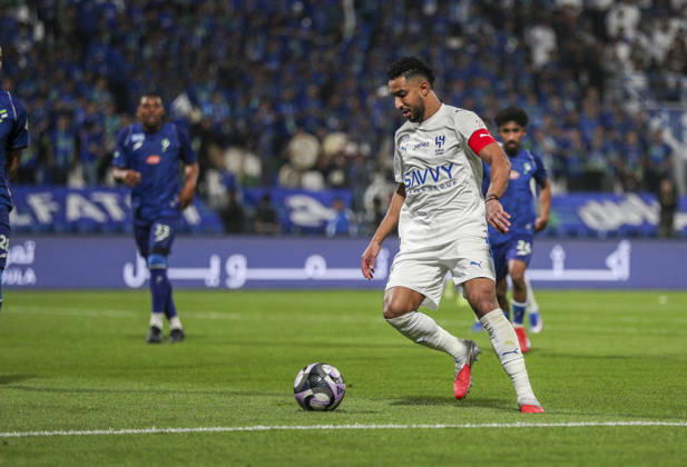 Saudi-Arabien: Fussball Saudi Pro League 2025 2026, 26. Spieltag - Al Fateh FC vs 1Al Hilal - Maydan Tamweel Aloula (Saudi Arabien): Salem Al-Dawsari (Al Hilal, 29) Copyright: xOumaimaxSouaidix