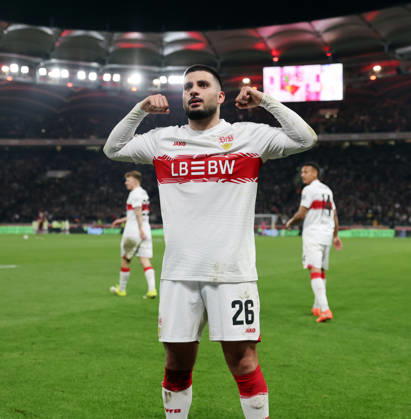 15.03.26 VfB Stuttgart - RB Leipzig Deutschland, Stuttgart, 15.03.2026, Fussball, Bundesliga, Saison 2025 2026, VfB Stuttgart - RB Leipzig: Deniz Undav (VfB Stuttgart); Jubel Tor 1:0 Undav.