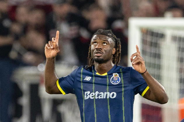 March 12, 2026, Stuttgart, Germany: Terem Moffi of FC Porto celebrates after scoring a goal during the UEFA Europa League 2025 2026 match between VfB Stuttgart - FC Porto at Arena Stuttgart..Final score; VfB Stuttgart 1:2 FC Porto. Stuttgart Germany - ZUMAs197 20260312_aaa_s197_519 Copyright: xGrzegorzxWajdax