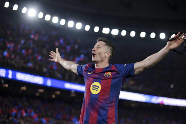 FC Barcelona, Barca v Newcastle United FC - UEFA Champions League 2025 26 Round of 16 Second Leg Robert Lewandowski of FC Barcelona celebrates after scoring a goal during the UEFA Champions League round of 16 match between FC Barcelona and Newcastle United FC at Spotify Camp Nou Stadium on March 18, 2026, in Barcelona, Spain. Barcelona Spain  Copyright: xGongorax originalFilename:bonilla-fcbarcel260318_npCTQ.jpg