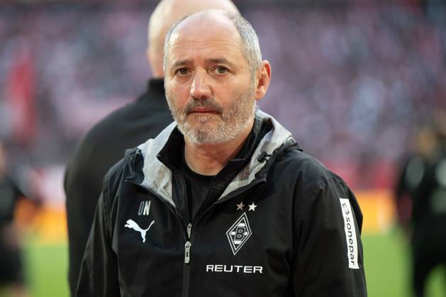 Co-Trainer Oliver Neuville (Borussia Moenchengladbach), Einzelbild, angeschnitten, angeschnittenes einzelmotiv, halbfigur, halbe Figur, quer, querformat, horizontal, landscape, Aktion, 1. FC Koeln vs. Borussia Moenchengladbach, Fussball, 1. Bundesliga, 27. Spieltag, 2025 2026, 21.03.2026 DFB regulations prohibit any use of photographs as image sequences and or quasi-video Koeln Nordrhein-Westfalen Deutschland