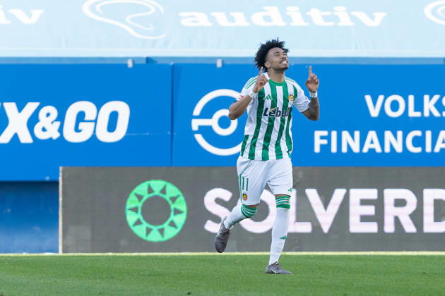 March 22, 2026, Estoril, Lisbon, Portugal: Rio Ave forward from Spain JALEN BLESA (11) celebrating after scoring a goal during the game for Liga Portugal Betclic between Estoril Praia and Rio Ave at Estadio Antonio Coimbra da Mota Estoril Portugal - ZUMAs359 20260322_zsp_s359_157 Copyright: xAlexandrexdexSousax