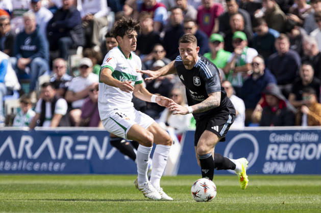 Aston Villa CF vs Elche CF, Winter Friendly Match, Gonzalo Villar, Spanish midfielder for Elche CF, Ross Barkley, English midfielder for Aston Villa FC, during the match, Aston Villa CF vs Elche CF, Winter Friendly Match, Pinatar Arena Football Center, San Pedro del Pinatar, Region of Murcia, Spain, 27 March 2026 San Pedro del Pinatar Pinatar Arena Region de Murcia Spain Copyright: xPascuxMendezx