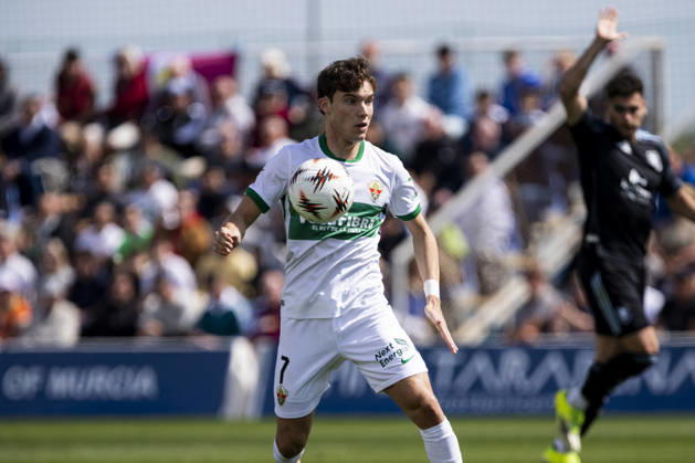 Aston Villa CF vs Elche CF, Winter Friendly Match, Y. Santiago, Spanish midfielder for Elche CF, during the match, Aston Villa CF vs Elche CF, Winter Friendly Match, Pinatar Arena Football Center, San Pedro del Pinatar, Region of Murcia, Spain, 27 March 2026 San Pedro del Pinatar Pinatar Arena Region de Murcia Spain Copyright: xPascuxMendezx