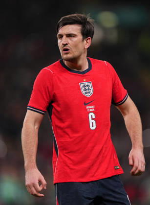 Harry Maguire Manchester United, ManU of England during the International Friendly, Länderspiel, Nationalmannschaft match between England and Uruguay at Wembley Stadium, London, England on 27 March 2026. Copyright: xAndyxRowlandx PMI-7198-0068