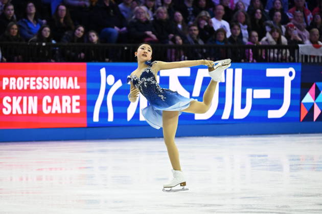 ISU Figure skating, Eiskunstlauf World Championships 2026 at the O2 Arena in Prague, Czech Republic - 27 Mar 2026 Mone Chiba of Japan performs their routine during the Women Free skating program at the ISU Figure Skating World Championships 2026 at the O2 Arena. ISU Figure Skating World Championships 2026 takes place from 24th to 29th of March in Prague, Czech Republic. Prague Czech Republic Copyright: xTomasxTkacikx xSOPAxImagesx 20260327-ISU-women-10