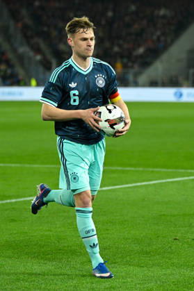 Basel, St.Jakob-Park, 27.03.26, GER, Herren, Laenderspiel: Schweiz - Deutschland Bild: Joshua KIMMICH (Deutschland) UEFA regulations prohibit any use of photographs as image sequences and or quasi-video. Basel Schweiz