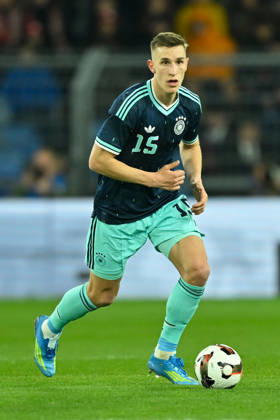 Basel, St.Jakob-Park, 27.03.26, GER, Herren, Laenderspiel: Schweiz - Deutschland Bild: Nico SCHLOTTERBECK (Deutschland) UEFA regulations prohibit any use of photographs as image sequences and or quasi-video. Basel Schweiz