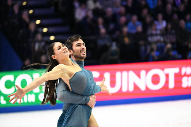 ISU Figure skating, Eiskunstlauf World Championships 2026 in Prague, Czech Republic - 28 Mar 2026 Laurence Fournier Beaudry (L) and Guillaume Cizeron of France perform during the Ice Dance Free Dance competition at the ISU Figure Skating World Championships 2026 at the O2 Arena. ISU Figure Skating World Championships 2026 takes place from 24th to 29th of March in Prague, Czech Republic. Prague Czech Republic Copyright: xTomasxTkacikx xSOPAxImagesx 20260328-isu-dance-7
