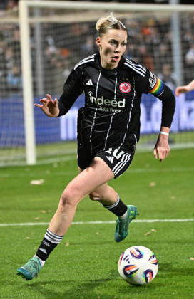 25.03.2026, xjhx, Fussball UEFA Women s Europa Cup, Eintracht Frankfurt - BK Häcken v.l. Laura Freigang (Eintracht Frankfurt Frauen) FREISTELLER (DFL DFB REGULATIONS PROHIBIT ANY USE OF PHOTOGRAPHS as IMAGE SEQUENCES and or QUASI-VIDEO) Frankfurt am Main