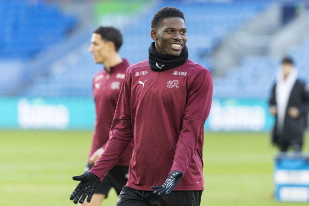 Switzerland national team, Nationalteam training and press conference, PK, Pressekonferenz Switzerland s Breel Embolo attends a training session of the Swiss national soccer team, one day before the international soccer match between Norway and Switzerland at the Ullevaal Stadium in Oslo, Norway, 30 March 2026. OSLO Norway  Copyright: xCYRILxZINGAROx