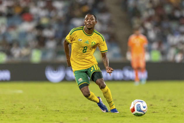Tshepang Moremi of South Africa during the International Friendly, Länderspiel, Nationalmannschaft between South Africa and Panama, held as part of preparations for the 2026 World Cup, at Moses Mabhida Stadium in Durban on 27 March 2026. Photo: Sportzpics Copyright: xSportzpicsx xSportsxPressxPhotox Sportspressphoto_SPR122204