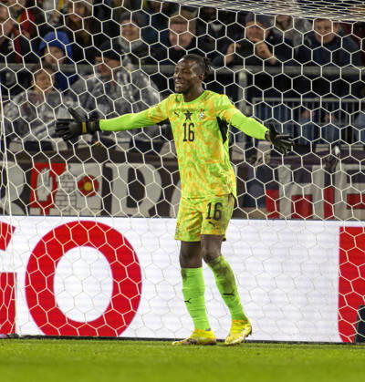 30.03.2026, Fussball Freundschafts-Länderspiele 2.Spieltag, Deutschland - Ghana, in der MHP-Arena Stuttgart (Deutschland). Torhüter Benjamin Asare (Ghana)