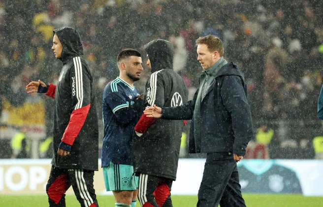 30.03.26 Deutschland - Ghana Deutschland, Stuttgart, 30.03.2026, Fussball, Länderspiel, Deutschland - Ghana: v.l. Julian Nagelsmann (Trainer Deutschland), Deniz Undav (Deutschland).