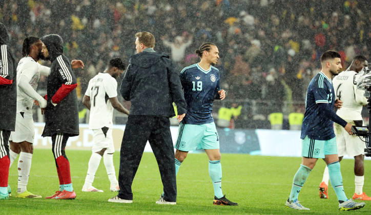 30.03.26 Deutschland - Ghana Deutschland, Stuttgart, 30.03.2026, Fussball, Länderspiel, Deutschland - Ghana: v.l. Julian Nagelsmann (Trainer Deutschland), Leroy Sane, Deniz Undav (beide Deutschland).