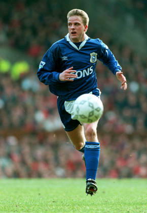 Manchester United, ManU V Ipswich Town, Premier League Alex Mathie of Ipswich Town on the ball during the Premier League match between Manchester United and Ipswich Town at Old Trafford on March 4, 1995 in Manchester, England. Manchester Old Trafford England United Kingdom Copyright: xAllstarxPicturexLibraryxLtdx