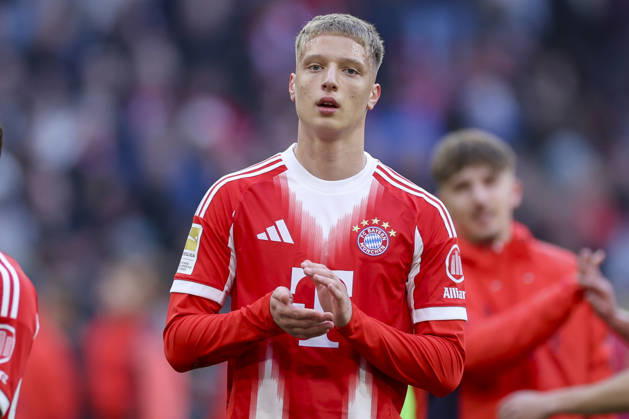 Erblin Osmani (FC Bayern Muenchen) schaut enttaeuscht, Bundesliga, FC Bayern München v 1. FC Union Berlin, Allianz Arena am 21. March 2026 in München, Deutschland. (Foto von Marco Steinbrenner DeFodi Images) Erblin Osmani (FC Bayern Muenchen) looks dejected, Bundesliga, FC Bayern München v 1. FC Union Berlin, Allianz Arena, March 21, 2026 in München, Germany. (Photo by Marco Steinbrenner DeFodi Images) DFL regulations prohibit any use of photographs as image sequences and or quasi-video. -