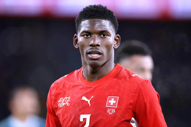 EMBOLO Breel Team Schweiz Freundschaftsspiel SUI - GER St.Jakob Stadion Fussball Laenderspiel Schweiz - Deutschland 3 : 4 am 27. 03. 2026 in Basel DFL REGULATIONS PROHIBIT ANY USE OF PHOTOGRAPHS as IMAGE SEQUENCES and or QUASI-VIDEO Copyright: xLacixPerenyix