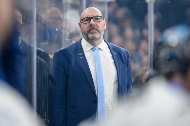 Eishockey, DEL, 20260402, EHC Red Bull München - ERC Ingolstadt. Im Bild Co-Trainer Ingolstadt Eric DUBOIS. München SAP Garden Bayern Deutschland Copyright: Passion2Press MarkusxFischerx
