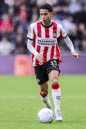 EINDHOVEN , 04-04-2025 , Philips stadium , season 2025 2026 , Dutch Eredivisie football , match between PSV and FC Utrecht , picture shows , PSV Player Mauro Junior PSV - Utrecht x202832005x Copyright: