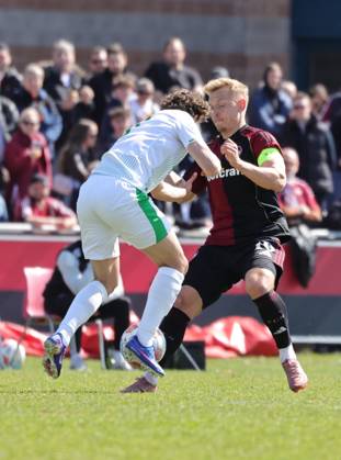 06.04.2026 - Fussball - Saison 2025 2026 - Regionalliga Bayern - 27. Spieltag: 1. FC Nürnberg FCN II ( Club ) - SpVgg Greuther Fürth II (Kleeblatt U23 ) - DaMa - xdaxmax - Marlon Fries (7, SpVgg Greuther Fürth II ) Benedikt Kirsch (10, 1. FC Nürnberg FCN II )