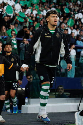Maxi Araujo seen during UEFA Champions League quarterfinal game between teams of Sporting CP and Arsenal FC at Estadio Jose Alvalade (Maciej Rogowski Ball Raw Images) Lisbon Estadio Jose Alvalade Portugal Copyright: xMaciejxRogowskix MaciejRogowskiSportingArsenal2526343