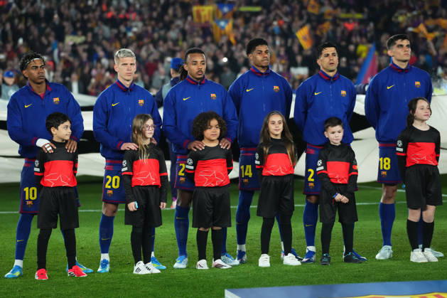 ESP: FC Barcelona, Barca - Atletico de Madrid. UEFA Champions League. Quarter-Finals, first leg. FC Barcelona players during UEFA Champions League match, Quarter-Finals, first leg, between FC Barcelona and Atletico de Madrid played at Spotify Camp Nou Stadium on April 8, 2026 in Barcelona, Spain. kpng Copyright: xSergioxRuizx xPRESSINPHOTOx PS_260408_BAR_ATL_CH_2526_389