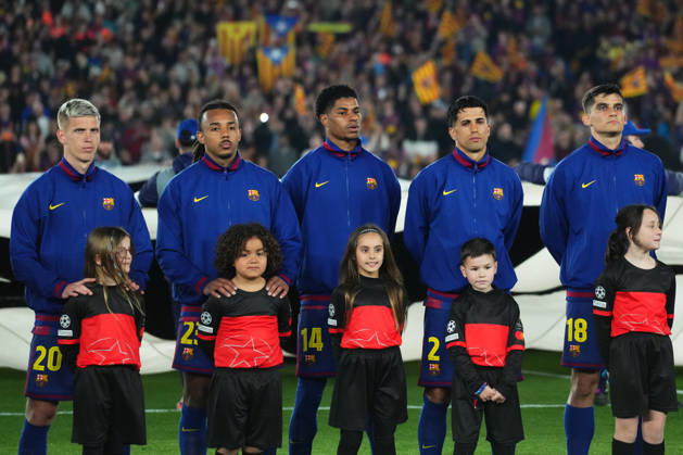 ESP: FC Barcelona, Barca - Atletico de Madrid. UEFA Champions League. Quarter-Finals, first leg. FC Barcelona players during UEFA Champions League match, Quarter-Finals, first leg, between FC Barcelona and Atletico de Madrid played at Spotify Camp Nou Stadium on April 8, 2026 in Barcelona, Spain. kpng Copyright: xSergioxRuizx xPRESSINPHOTOx PS_260408_BAR_ATL_CH_2526_391