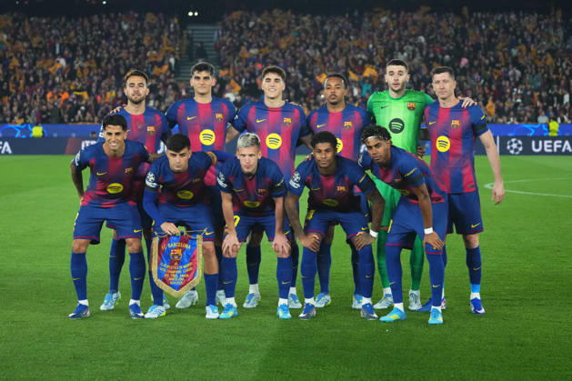 ESP: FC Barcelona, Barca - Atletico de Madrid. UEFA Champions League. Quarter-Finals, first leg. FC Barcelona team group, Mannschaftsbild, Totale during UEFA Champions League match, Quarter-Finals, first leg, between FC Barcelona and Atletico de Madrid played at Spotify Camp Nou Stadium on April 8, 2026 in Barcelona, Spain. kpng Copyright: xSergioxRuizx xPRESSINPHOTOx PS_260408_BAR_ATL_CH_2526_400