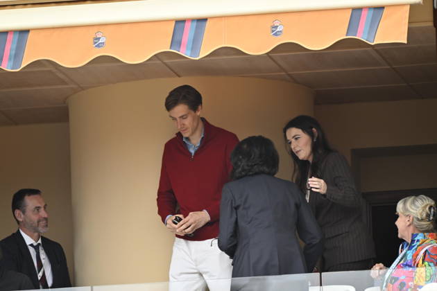 CELEBRITES : Tennis - Monte Carlo Rolex Masters 2026 - ATP, Tennis Herren - 10 04 2026 Sylvester Strautmann - Alexandra de Hanovre et la princesse Charlotte Casiraghi et Nicolas Mathieu NO CREDIT MONACO Copyright: xCCx