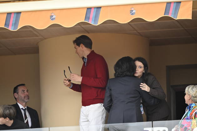 CELEBRITES : Tennis - Monte Carlo Rolex Masters 2026 - ATP, Tennis Herren - 10 04 2026 Sylvester Strautmann - Alexandra de Hanovre et la princesse Charlotte Casiraghi et Nicolas Mathieu NO CREDIT MONACO Copyright: xCCx