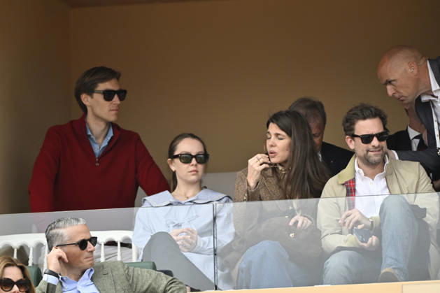 CELEBRITES : Tennis - Monte Carlo Rolex Masters 2026 - ATP, Tennis Herren - 10 04 2026 Sylvester Strautmann - Alexandra de Hanovre et la princesse Charlotte Casiraghi et Nicolas Mathieu NO CREDIT MONACO Copyright: xCCx